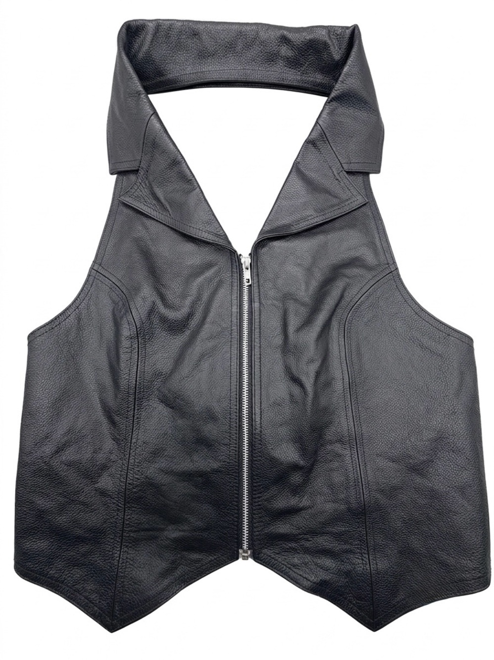 Hot Leathers Open Back Leather Halter Top Vest Motorcycle Biker Womens 2XL